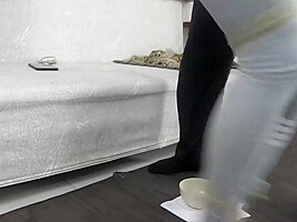Beautiful Chinese Girl Hogtied Struggling Tickling