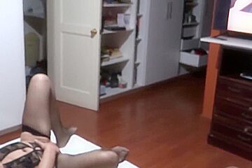 Beautiful Mature Masturbates Deliciously While She Watches Porn On Tv
