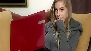 Beautiful blond babe gets fucked by older guy