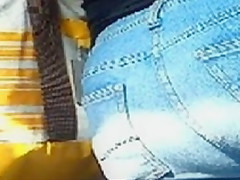 Beautiful buttocks on the bus