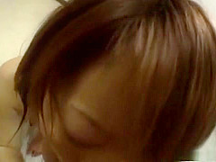 Beautiful girl Hikari Aso sucking in bathroom