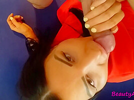 Beautyangells - Sexy Brunette Amateur Gives Blowjob & R