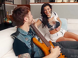 Becky Bandini is a seductive brunette with big, firm tits who likes to have casual sex