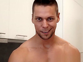 Beefy policeman Angelo Godshack masturbating on patrol