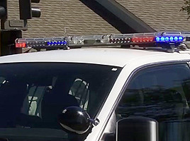 Beefy policeman Angelo Godshack masturbating on patrol
