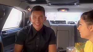 Bella Margo in sex in the car with a hot amateur couple