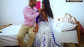 Bhabhi Ji - Desi Chor Ne Pati Ke Sath Milkar Ko Khub Choda Aur Multiple Cumshots ( Hindi Audio )