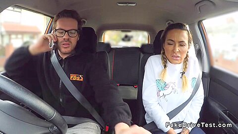 Big Ass Blonde Milf Bangs In Driving School Car