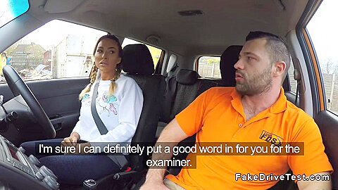 Big Ass Blonde Milf Bangs In Driving School Car