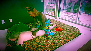 Big Black Dick Fucks Step mom And Step daughter