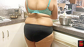 Big Boobs Bhabhi In The Kitchen Wearing Panty And Bra