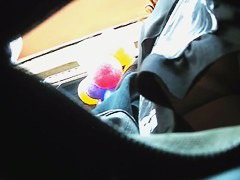 Big ass upskirt amateur brunette slut