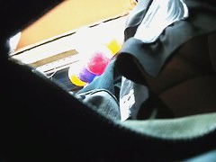 Big ass upskirt amateur brunette slut