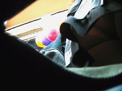 Big ass upskirt amateur brunette slut