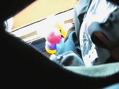 Big ass upskirt amateur brunette slut