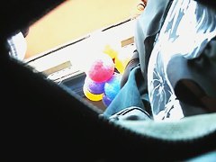 Big ass upskirt amateur brunette slut