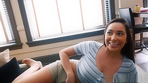 Big boobed stepsister selflessly gives sex advice