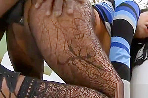 Big boobs tranny gets banged in her huge butt outdoors