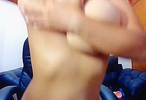 Big breast Latina spreads pussy and ass on cam