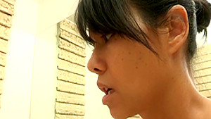Big breasted Asian slut in black boots gets her tight ass fucked rough