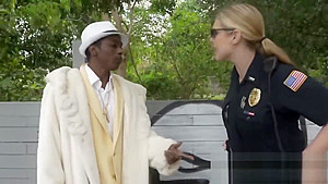 Big butt MILF cops demanding a raw black rod as a bribe