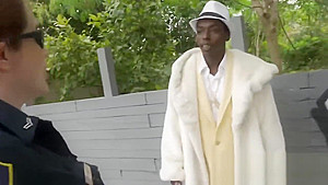 Big butt MILF cops demanding a raw black rod as a bribe