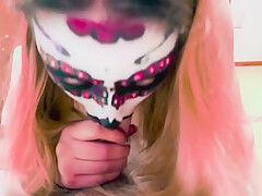 Big-titted Barbie Femdom Whips Slave Performs Sloppy Blowjob Gets Cum In Mouth Plumpah Peach