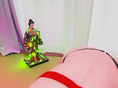 Big-titted Barbie Femdom Whips Slave Performs Sloppy Blowjob Gets Cum In Mouth Plumpah Peach