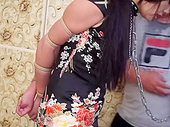 Bitch In Cheongsam Tied Up