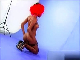 Black Girl Plays On Cam For Photo Shoot