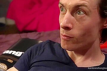 Black Haired Strumpet Takes On Five Giant Cocks At Once With Roxanne Rae, John Strong And Tommy Pistol