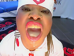 Black Nurse Who Loves The Taste Of Bukkake