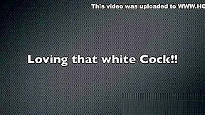 Black busty milf enjoys with white chubby guy