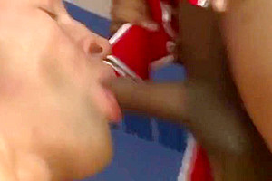 Black shemale gets facial after riding