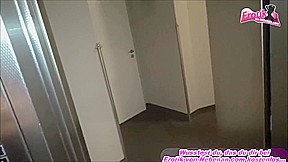 Blond German Bbw Get Facial Public Cumshot