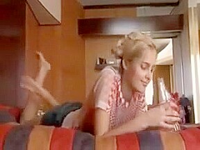 Blonde Cute Amateur use Bottle to have some Fun
