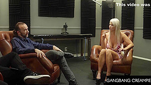 Blonde Milf Uses Her Big Tits In Blowbang And Gangbang With London Rose