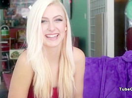 Blonde Sexy teen 18+ Alexa gets her pussy filled with creampie