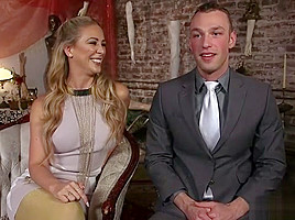 Blonde Strapon Fucks Slave