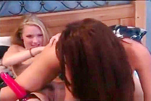 Blonde and Asian lesbian action