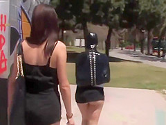 Blonde bound in latex outdoor disgraced
