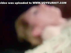 Blonde butt fucked in public bar