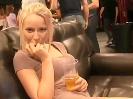 Blonde in the pub
