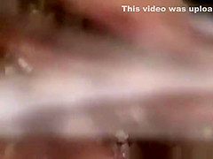 Blonde woman in shorts caught peeing in the nature