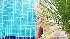 Blowjob In Public Pool Shower And Cum In Mouth 8 Min