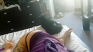 Blowjob, Titjob, Facefuck and sex for tattooed girlfriend