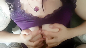 Blowjob, Titjob, Facefuck and sex for tattooed girlfriend
