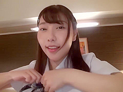 Blowjob in a swimsuit and cock in uniform