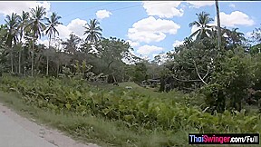 Blowjob in public from his sexy Asian girlfriend somewhere in Thailand