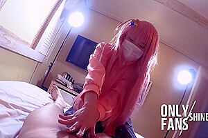 Bocchi The Rockcosplayer Handjob, Footplay, Japanese Crossdresser Femboy Anime Cosplay  14
